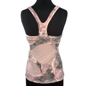 LULULEMON Crush Multi Silver Fox Active Tank Stretch Racerback Pullover Size 8